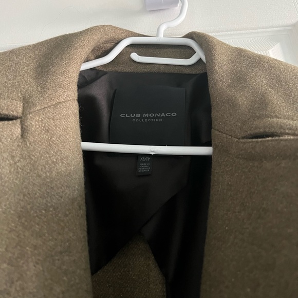 Club Monaco Collection Wool/Leather Coat - Picture 2 of 7